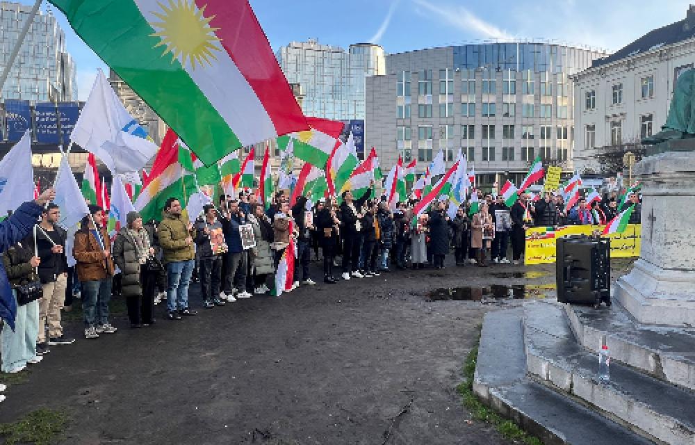 لە بەلجیکا خۆپیشاندانێکی بەرفراوان دژ بە تاوانەکانی ڕژێمی ئێران بەڕێوەچوو و سازمانی خەبات بەشداری تێدا کرد