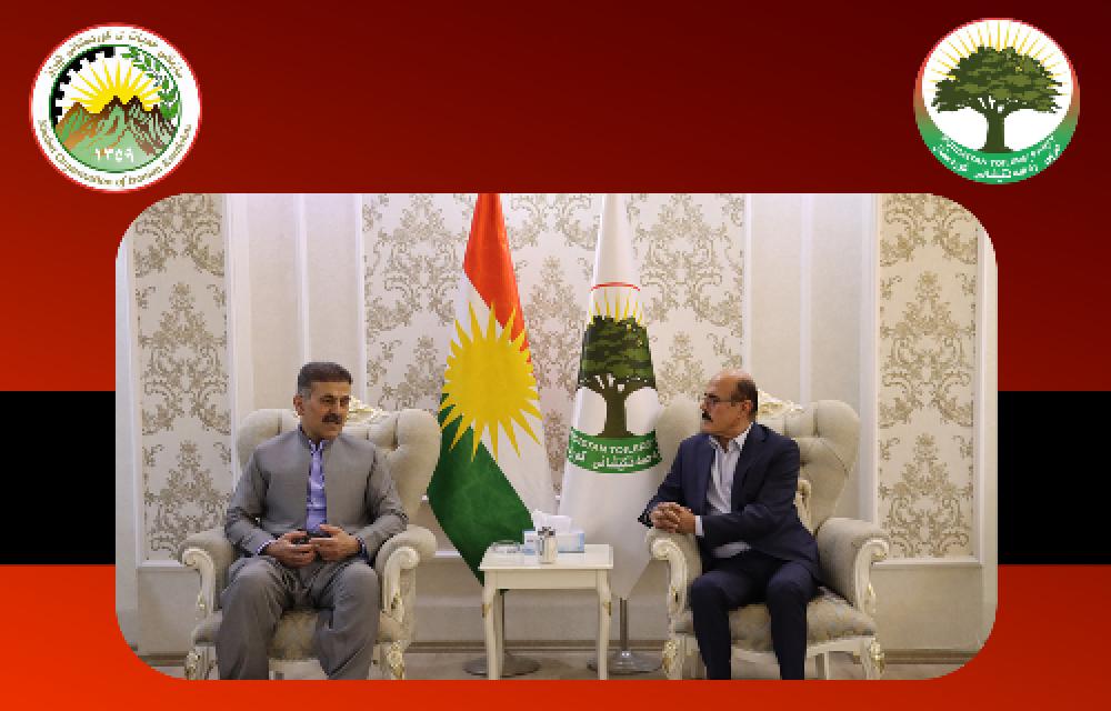 سازمانی خەبات، سەردانی حیزبی زەحمەتکێشانی کرد
